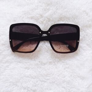 Abby Black Square Frame Sunglasses